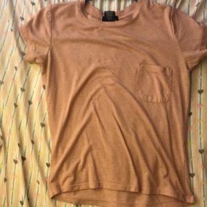 A pink short sleeve tee